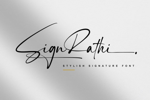 Sign Rathi Font Poster 1