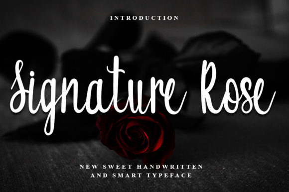 Signature Rose Font Poster 1