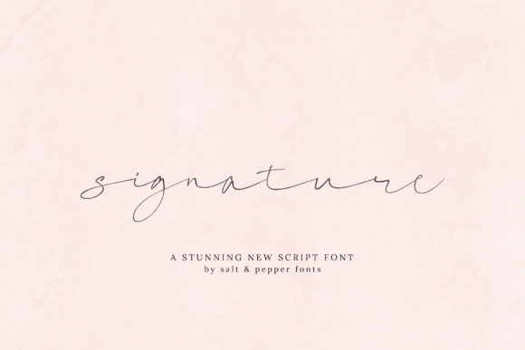 Signature Script Font Poster 1