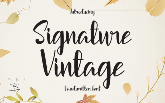 Signature Vintage Font Poster 1