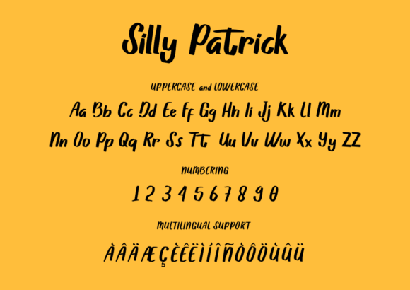 Silly Patrick Font Poster 2