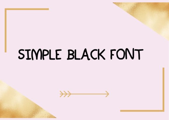 Simple Black Font Poster 1
