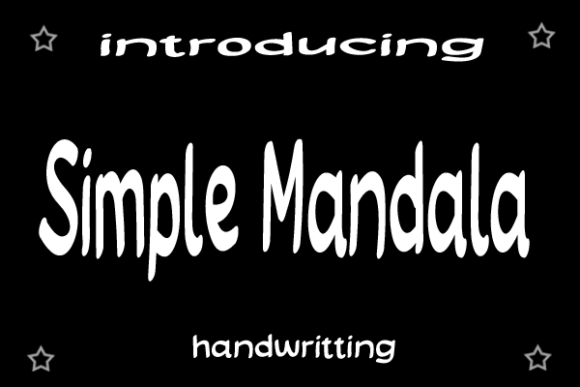 Simple Mandala Font Poster 1