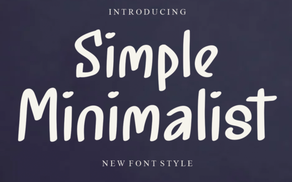 Simple Minimalist Font