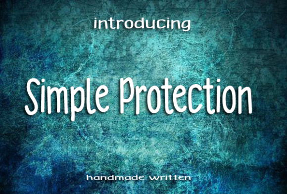 Simple Protection Font Poster 1