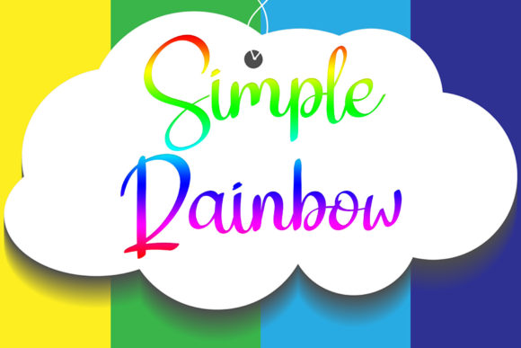 Simple Rainbow Font Poster 1