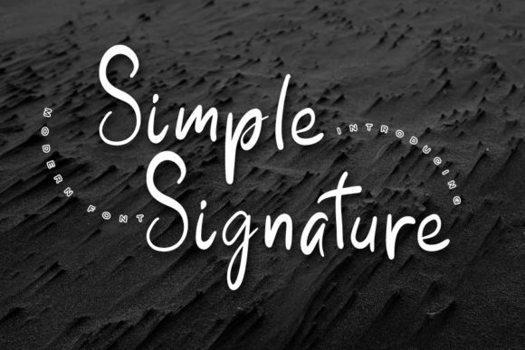 Simple Signature Font Poster 1