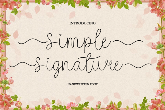 Simple Signature Font