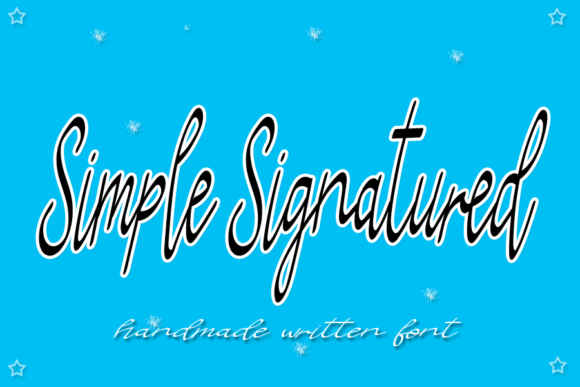 Simple Signatured Font