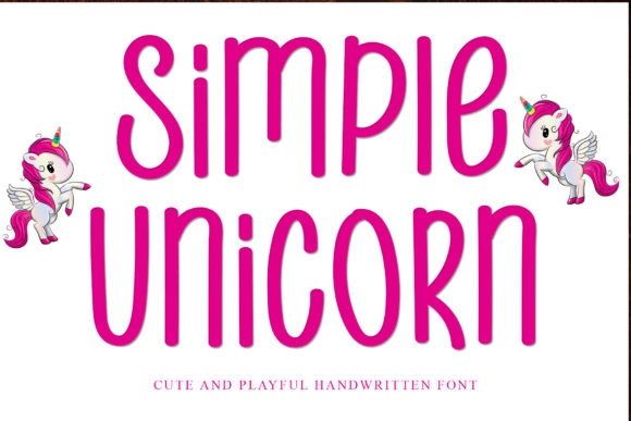Simple Unicorn Font Poster 1
