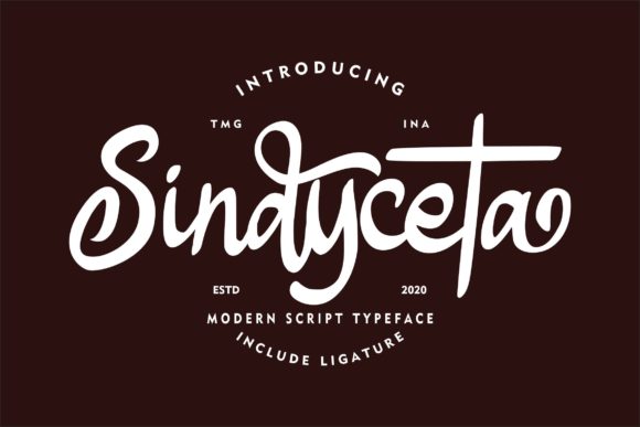 Sindyceta Script Font Poster 1