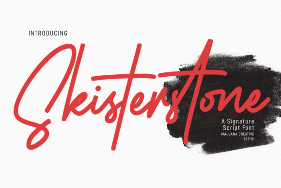 Skisterstones Signature Font