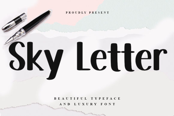 Sky Letter Font Poster 1