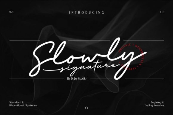 Slowly Signature Font Poster 1