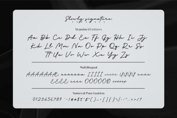 Slowly Signature Font Poster 7
