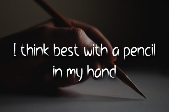 Small Pencil Font Poster 3