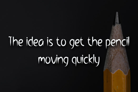 Small Pencil Font Poster 4