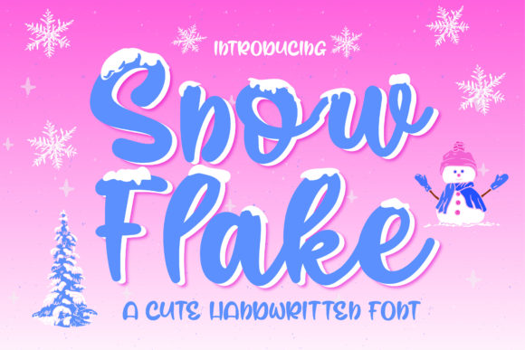 Snow Flake Font Poster 1