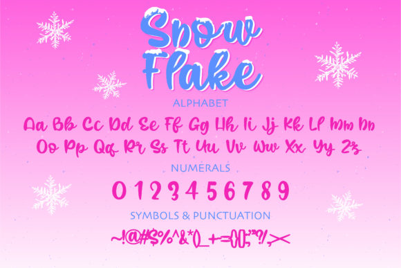 Snow Flake Font Poster 2