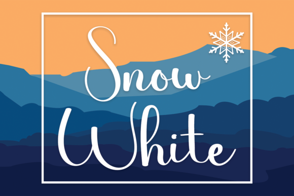 Snow White Font Poster 1