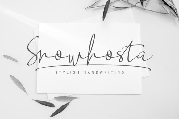 Snowhosta Script Font Poster 1