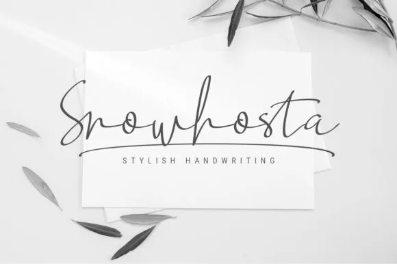 Snowhosta Script Font Poster 1