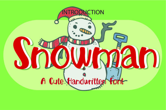 Snowman Font Poster 1