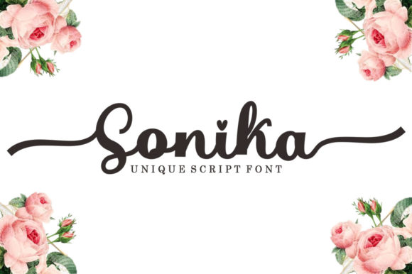Sonika Script Font Poster 1