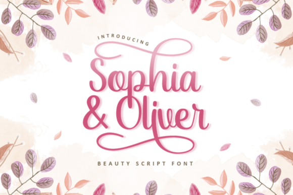 Sophia & Oliver Font Poster 1