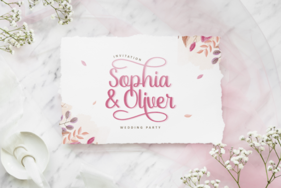 Sophia & Oliver Font Poster 4