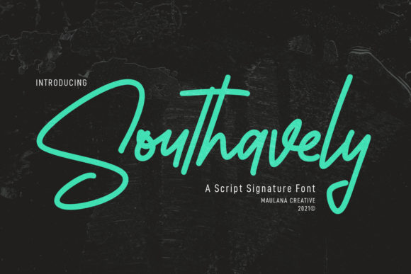 Southavely Script Font Poster 1