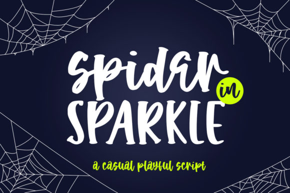 Spider in Sparkle Font Poster 1