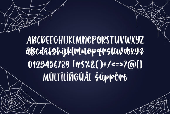 Spider in Sparkle Font Poster 7