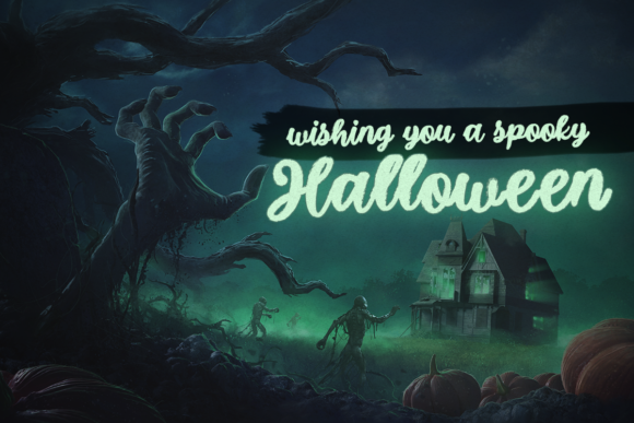Spooky Glitter Font Poster 3