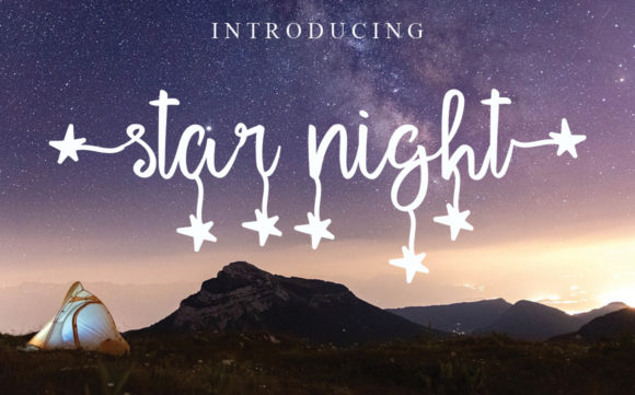 Star Night Font Poster 1