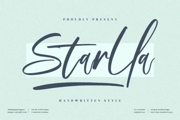 Starlla Font Starlla Font Poster 1