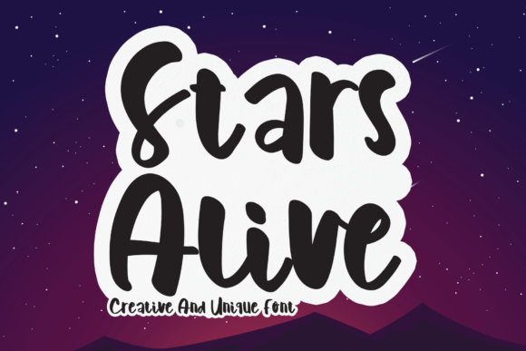 Stars Alive Font Poster 1