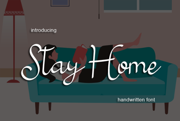 Stay Home Font Poster 1