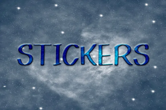 Stickers Font Stickers Font Poster 1