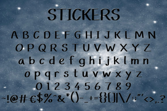 Stickers Font Poster 9