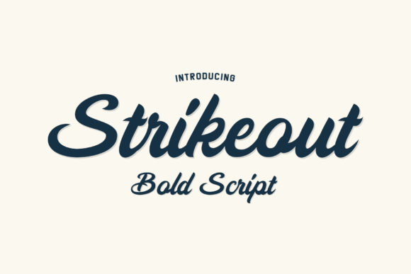 Strikeout Font Poster 1