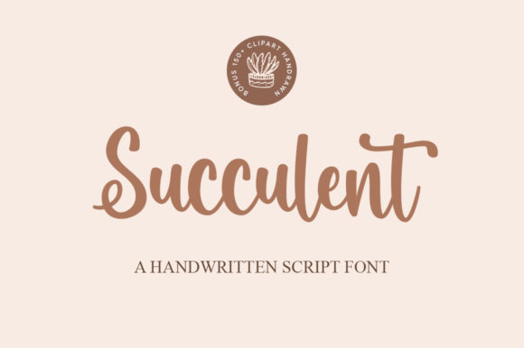 Succulent Font Poster 1