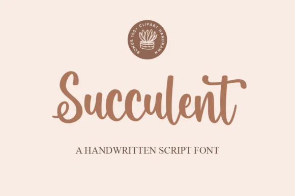 Succulent Font Succulent Font Poster 1