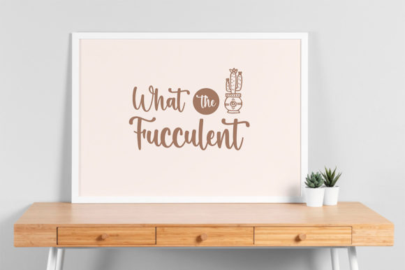 Succulent Font Poster 4