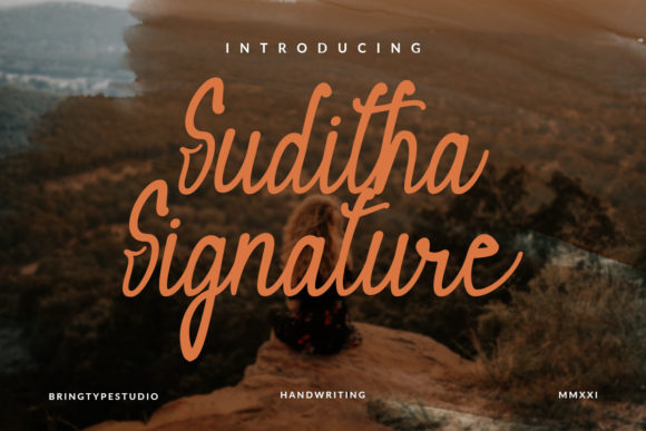 Suditha Signature Font Poster 1