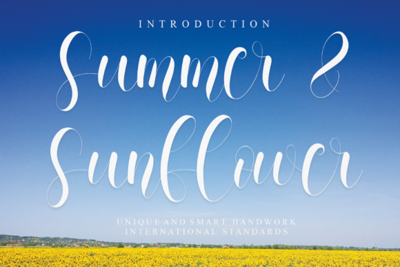 Summer and Sunflower Font Poster 1