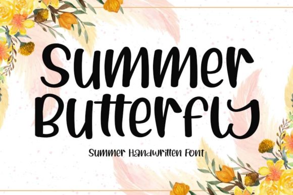 Summer Butterfly Font Poster 1