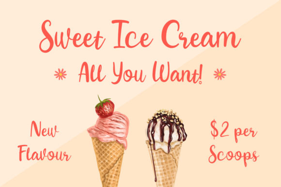 Summer Creamy Font Poster 4