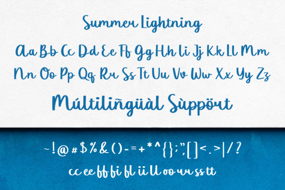 Summer Lightning Font Poster 10