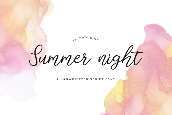 Summer Night Font Poster 1